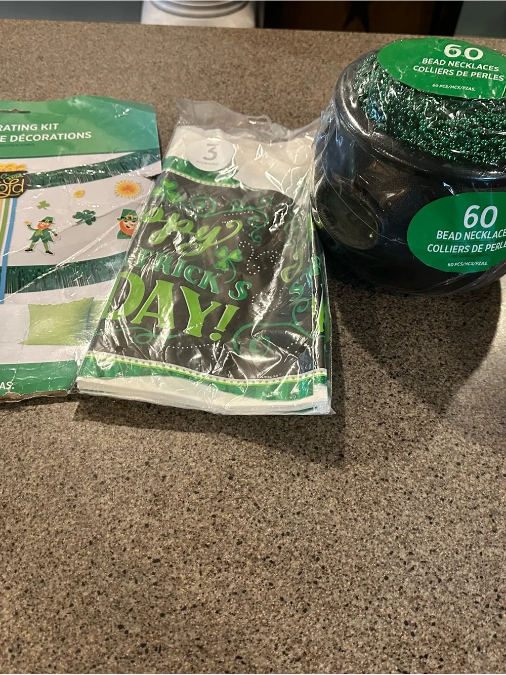 St. Patrick's Day Party Supplies - Green Bead Necklaces & Decor Pack